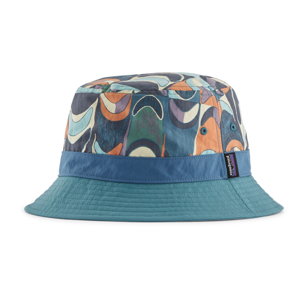 Patagonia Wavefarer Bucket Hat Swallowtail Geo / Still Blue - Booley Galway