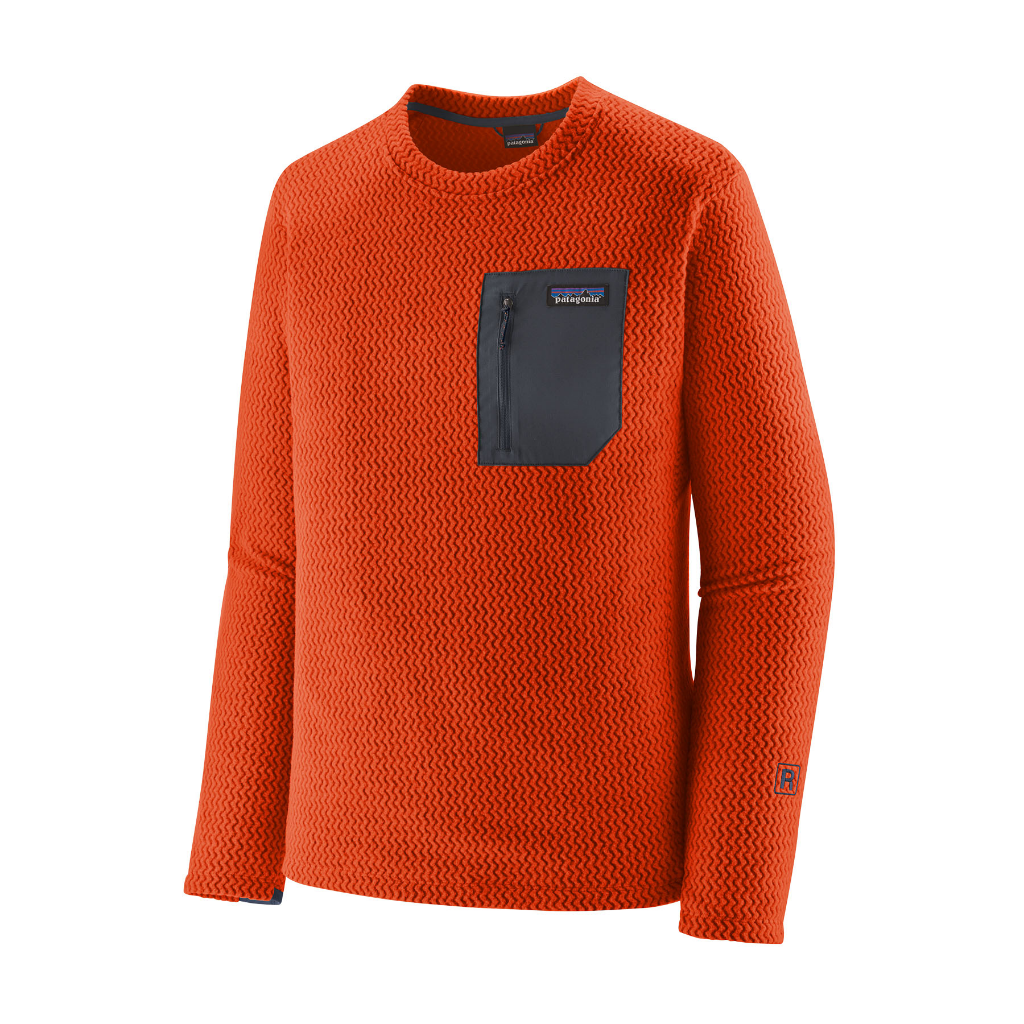 Patagonia Men's R1 Air Crew Pollinator Orange - Booley Galway