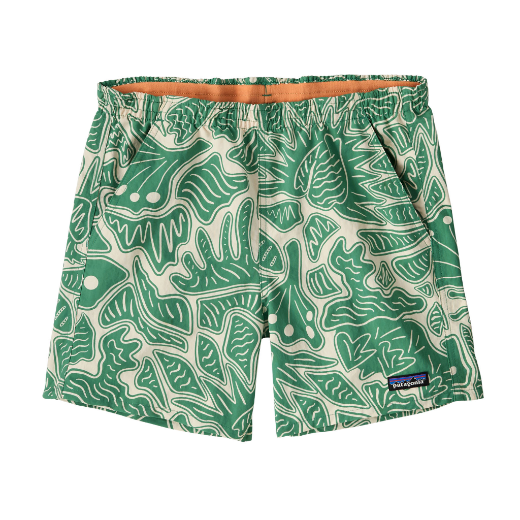 Women's Baggies Shorts 5 in - Bees and Flowers / Heartleaf Green