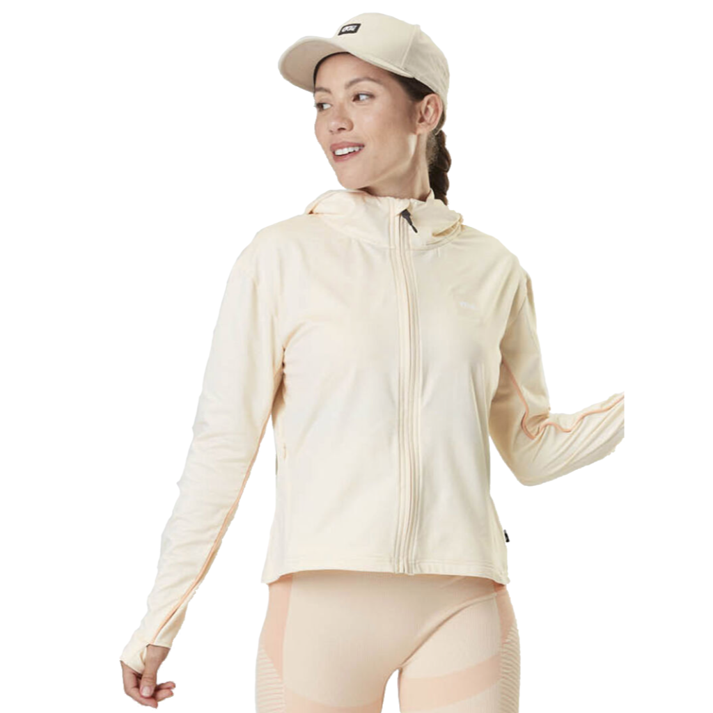 Women's Celest Full Zip Hoodie - Smoke White