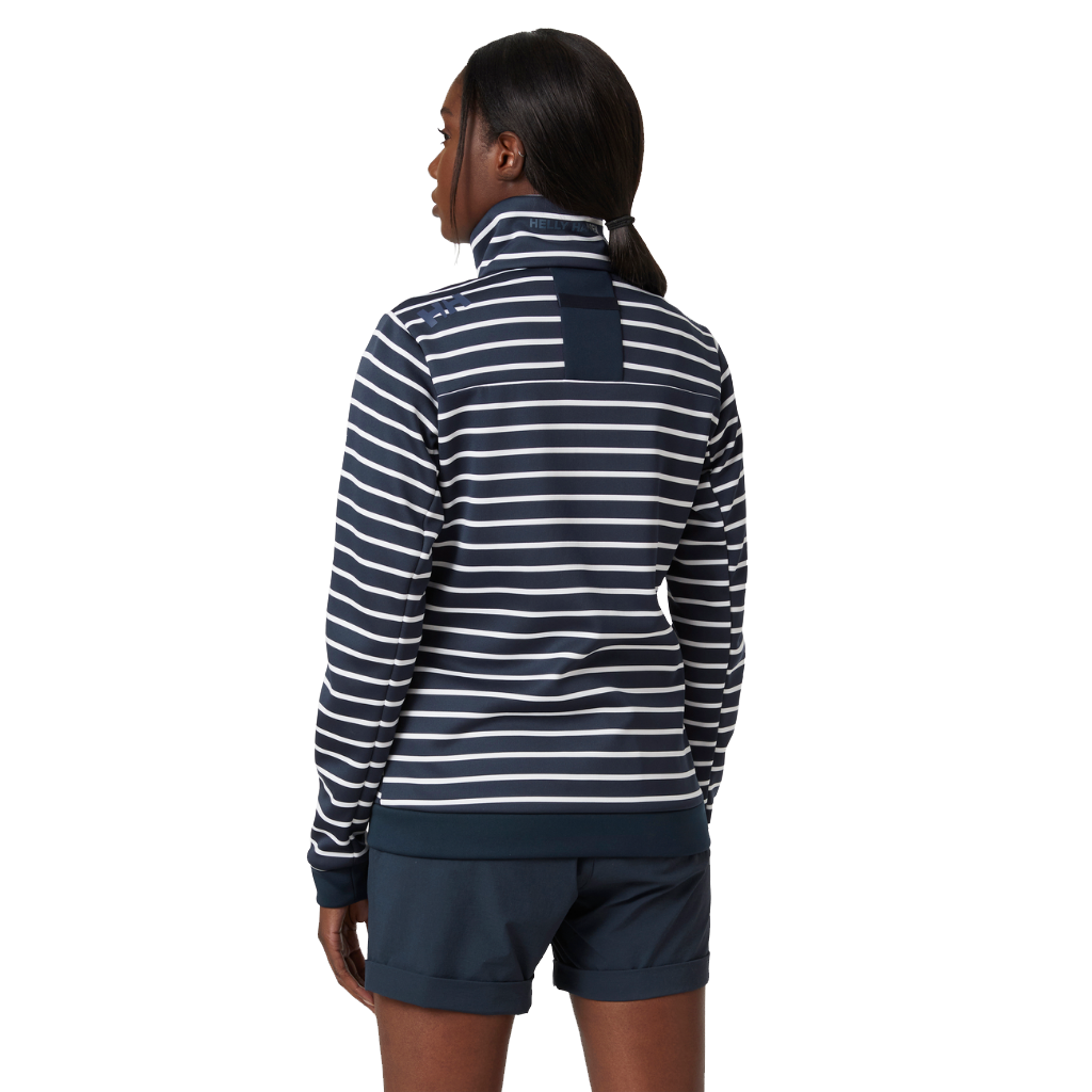 Women's Crew Fleece Jacket - Navy Stripe