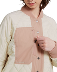 Women's TWO-Ways Reversible Bomber Jacket - Mineral / Natural