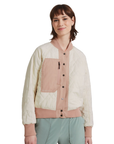 Women's TWO-Ways Reversible Bomber Jacket - Mineral / Natural