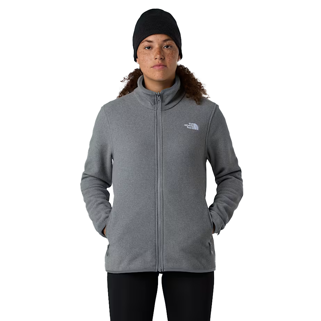 The North Face Women's Glacier Full Zip Fleece TNF Mid Grey Heather - Booley Galway