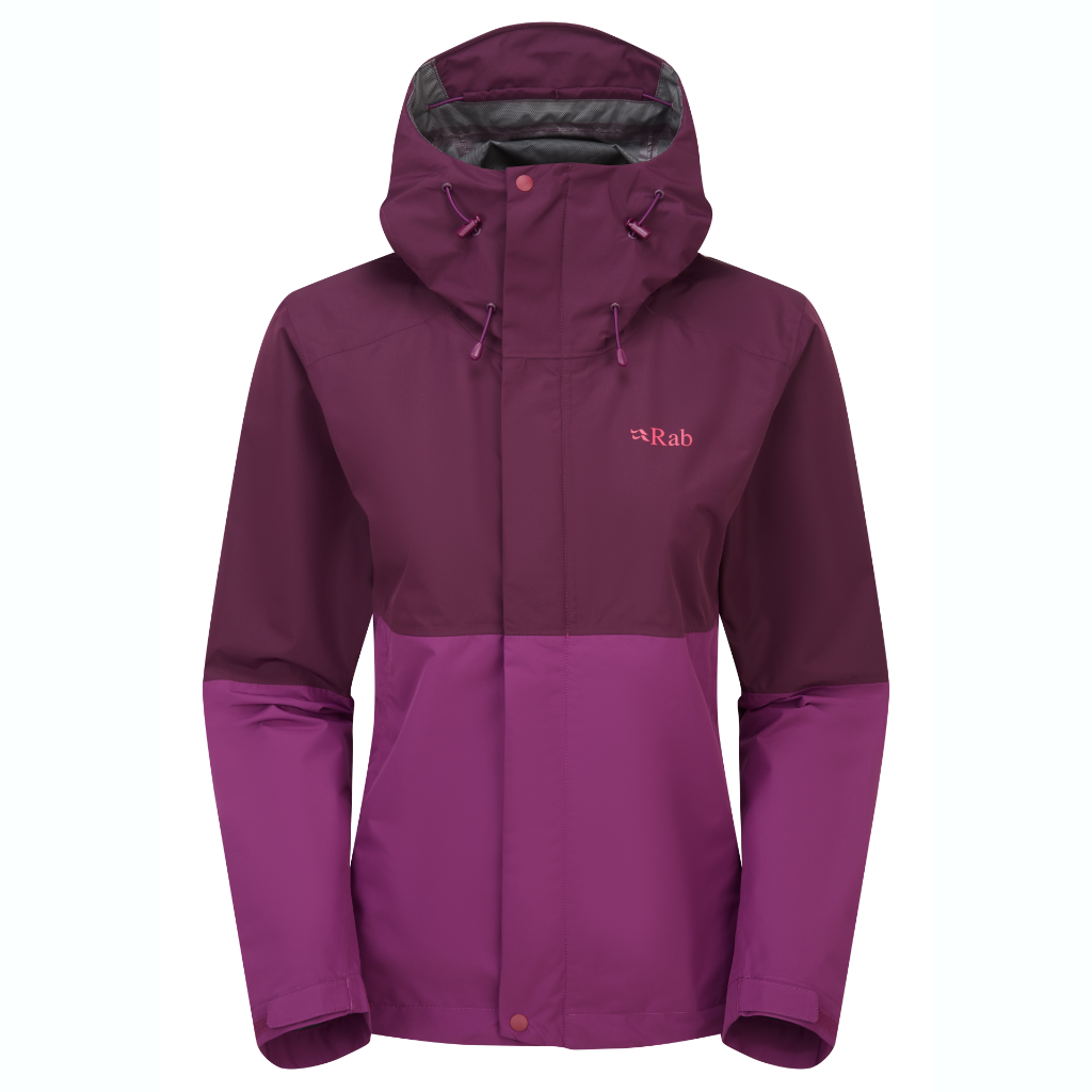 Rab Women's Downpour Waterproof Jacket Mulberry / Plum - Booley Galway