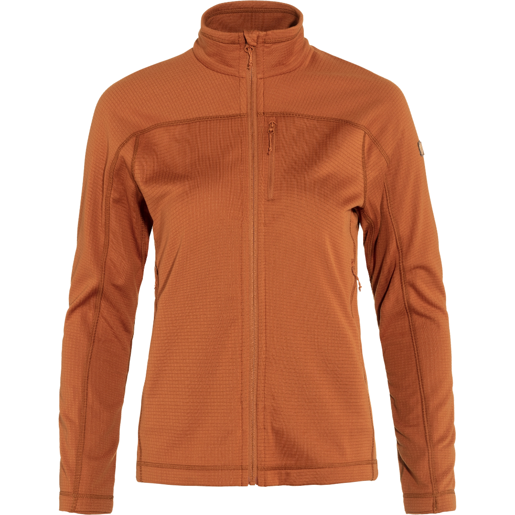 Fjallraven Women&#39;s Abisko Lite Fleece Jacket Terracotta Brown - Booley Galway