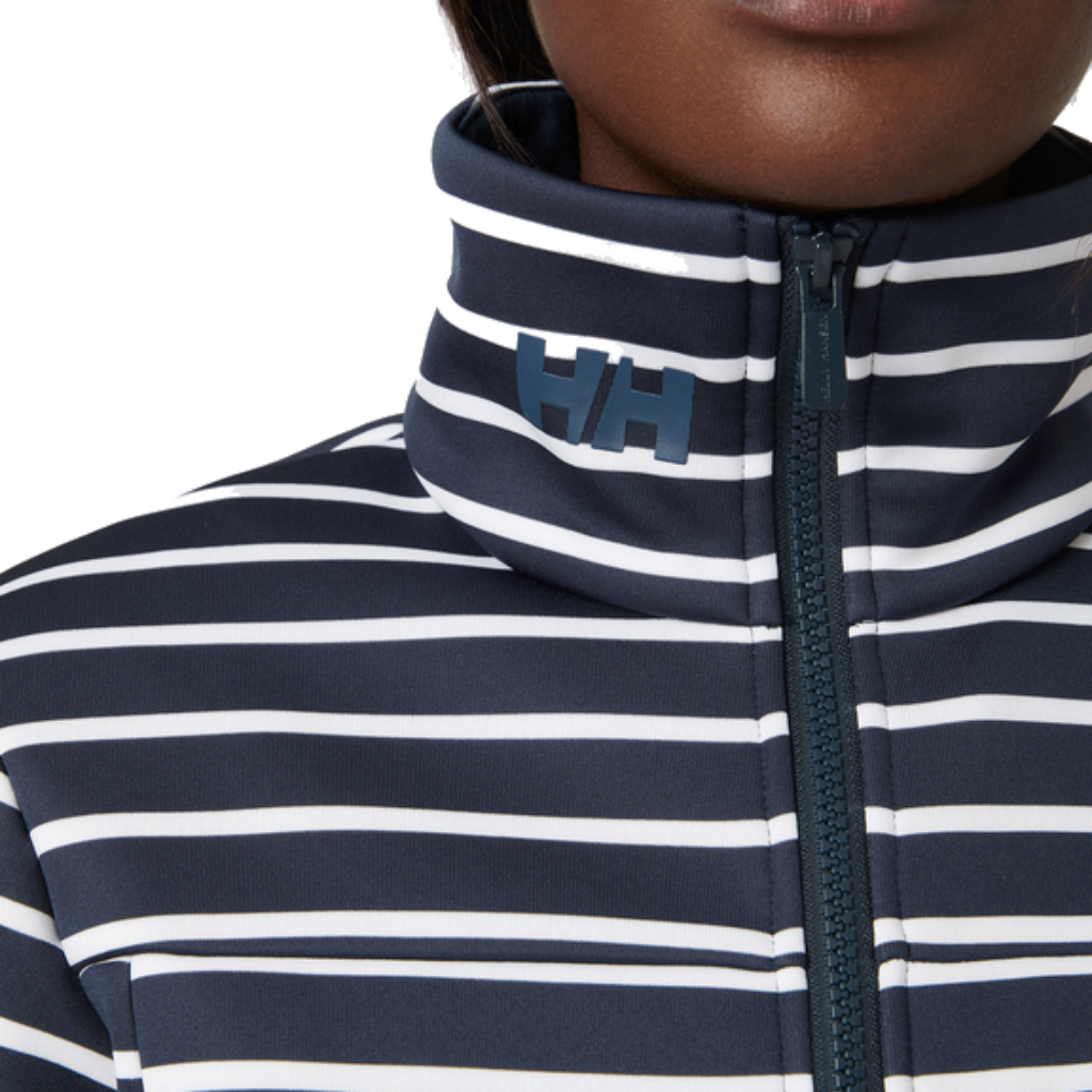 Women's Crew Fleece Jacket - Navy Stripe