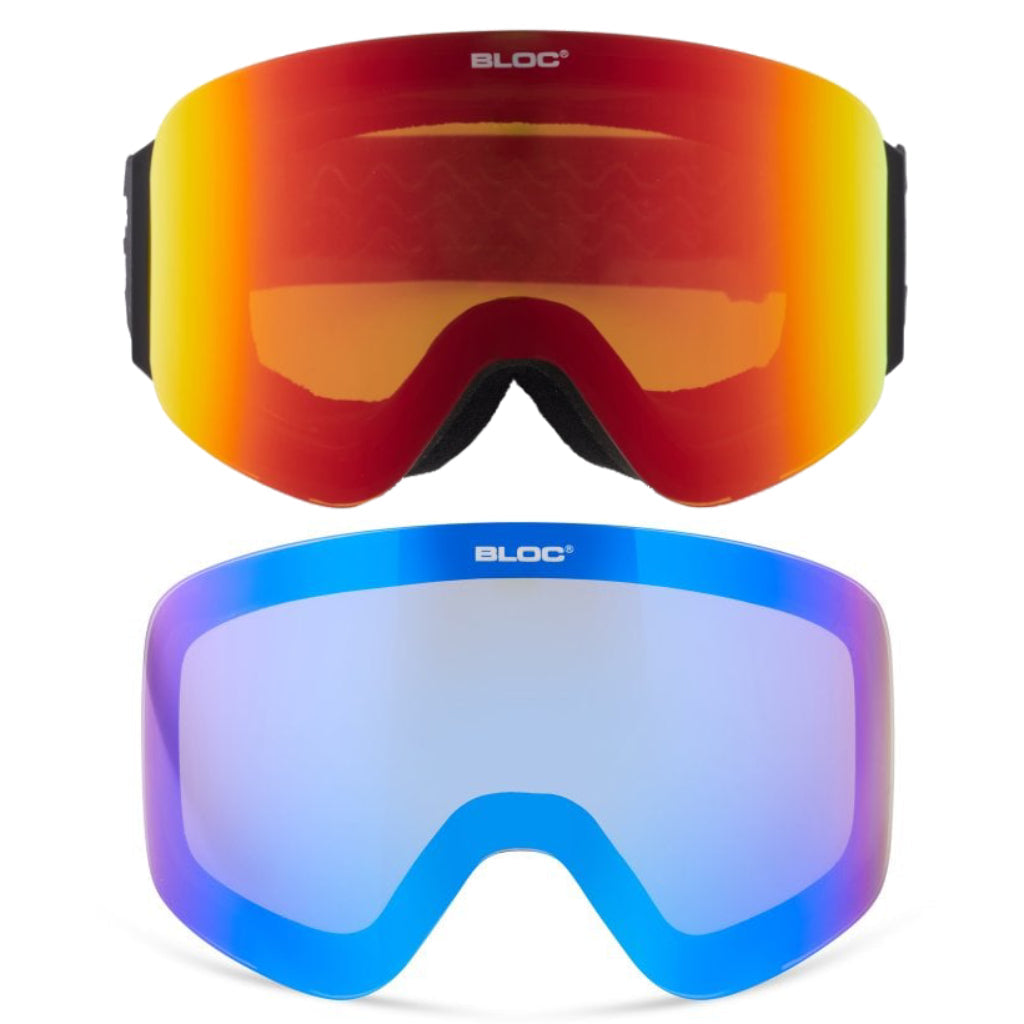 Seventy-Five Interchangeable 2 Lens - Matt Black / Dark Brown Red Mirror / Brown Blue Lenses