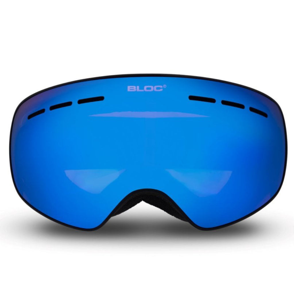 Small Fit Moon - Matt Black / Brown Blue Mirror Lens