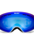 BLOC Small Fit Moon Matt White / Brown Blue Mirror Lens - Booley Galway