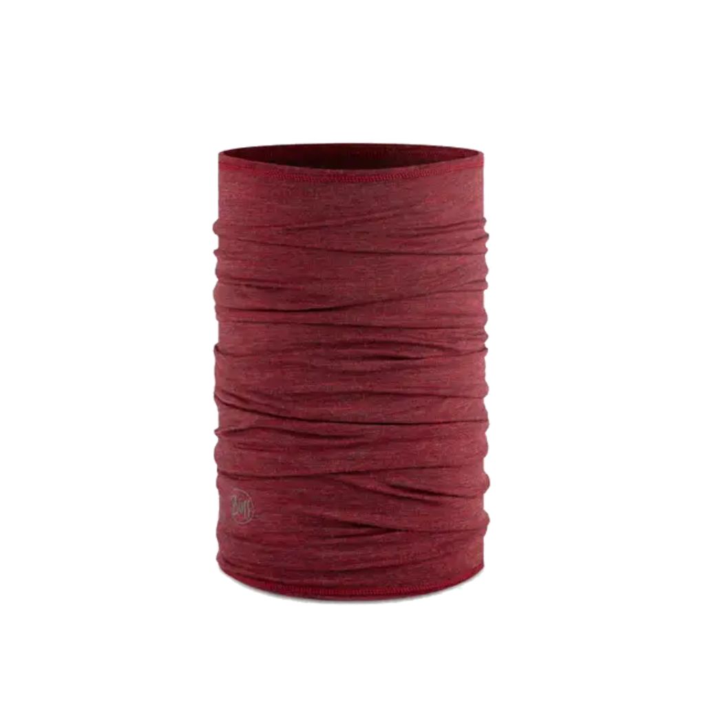 Merino Wool Buff Lightweight - Multistripes Mars Red