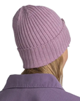 Buff Norval Knitted Beanie Pansy - Booley Galway