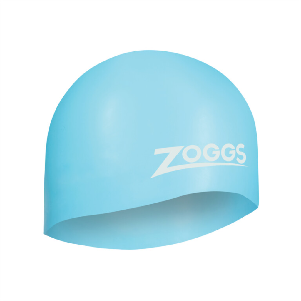 Zoggs Silicone Easy Fit Cap Light Blue - Booley Galway