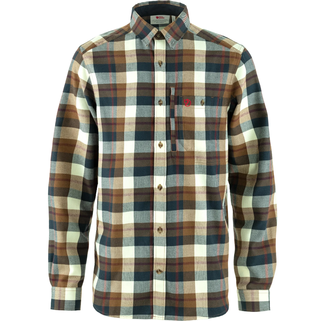 Fjallraven Men's Fjallglim Shirt Wood Brown / Chalk White - Booley Galway