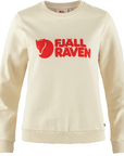 Fjallraven Women's Fjallraven Logo Sweater Chalk White / Flame Orange - Booley Galway