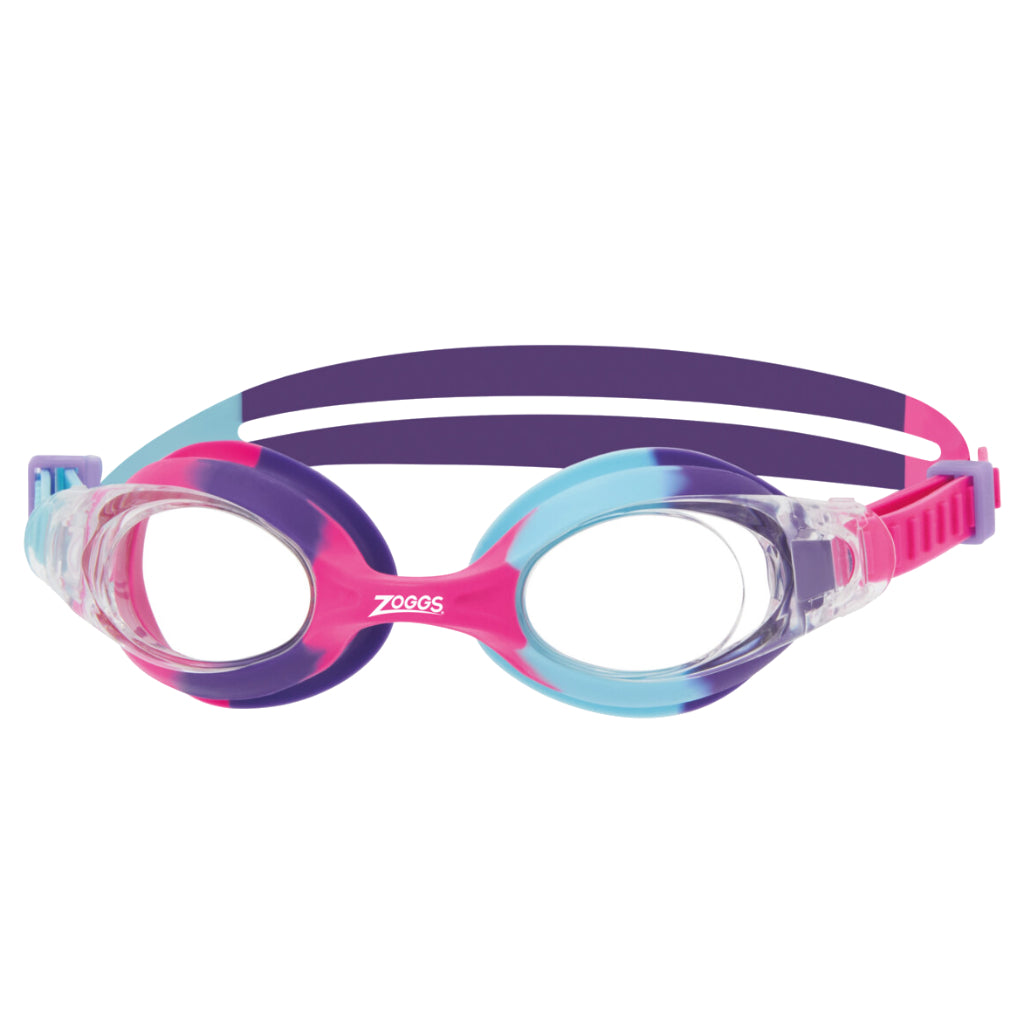 Kids Little Bondi Goggles - Aqua / Pink / Clear Lens