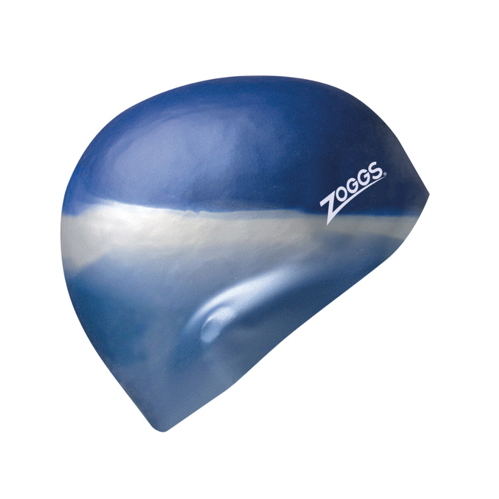 Zoggs Silicone Swim Cap Multi Colour Blue / Silver - Booley Galway