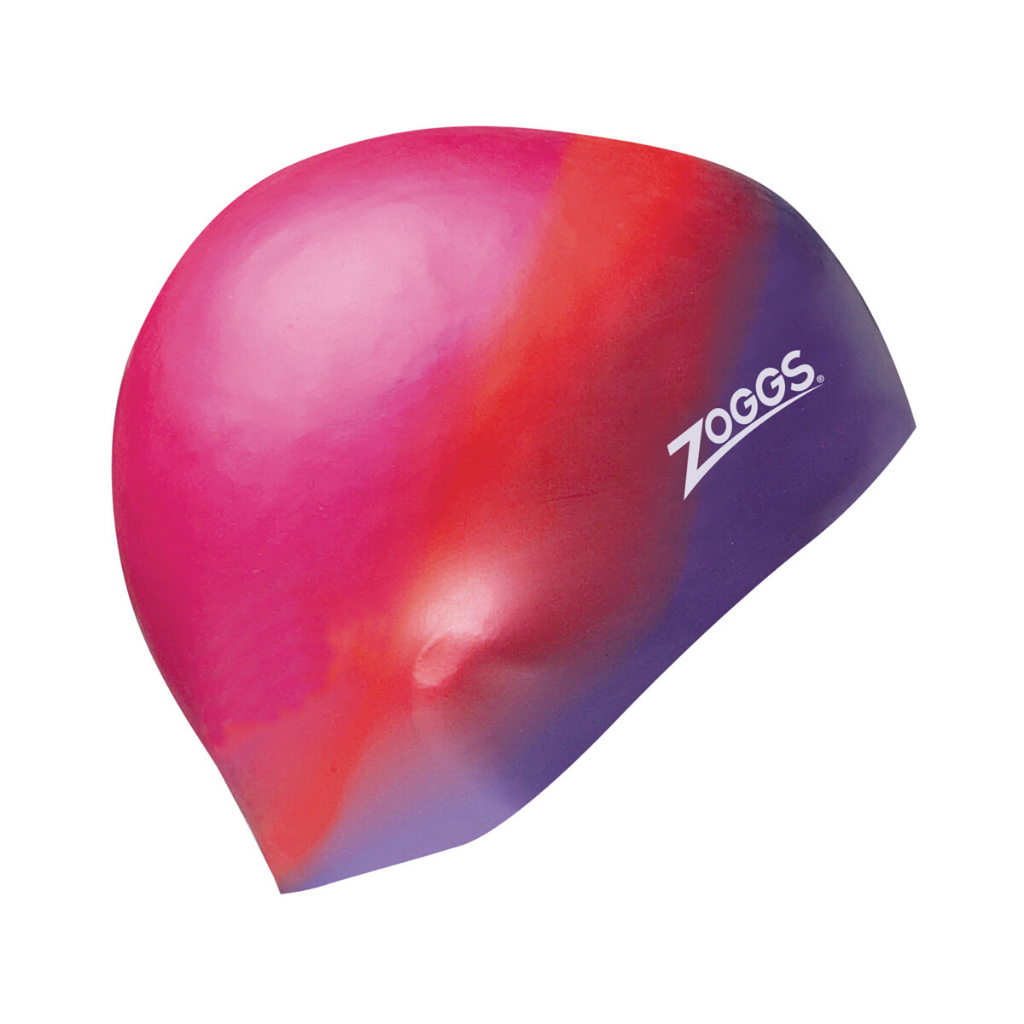 Zoggs Silicone Swim Cap Multi Colour Pink / Red - Booley Galway