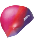 Zoggs Silicone Swim Cap Multi Colour Pink / Red - Booley Galway