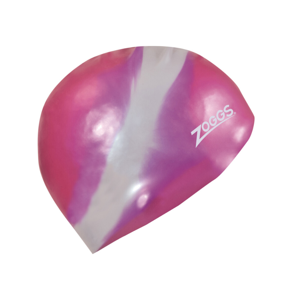 Zoggs Silicone Swim Cap Multi Colour Pink / Silver - Booley Galway