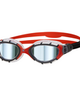 Zoggs Predator Flex Titanium Goggles Clear / Red / Mirror Smoke - Booley Galway