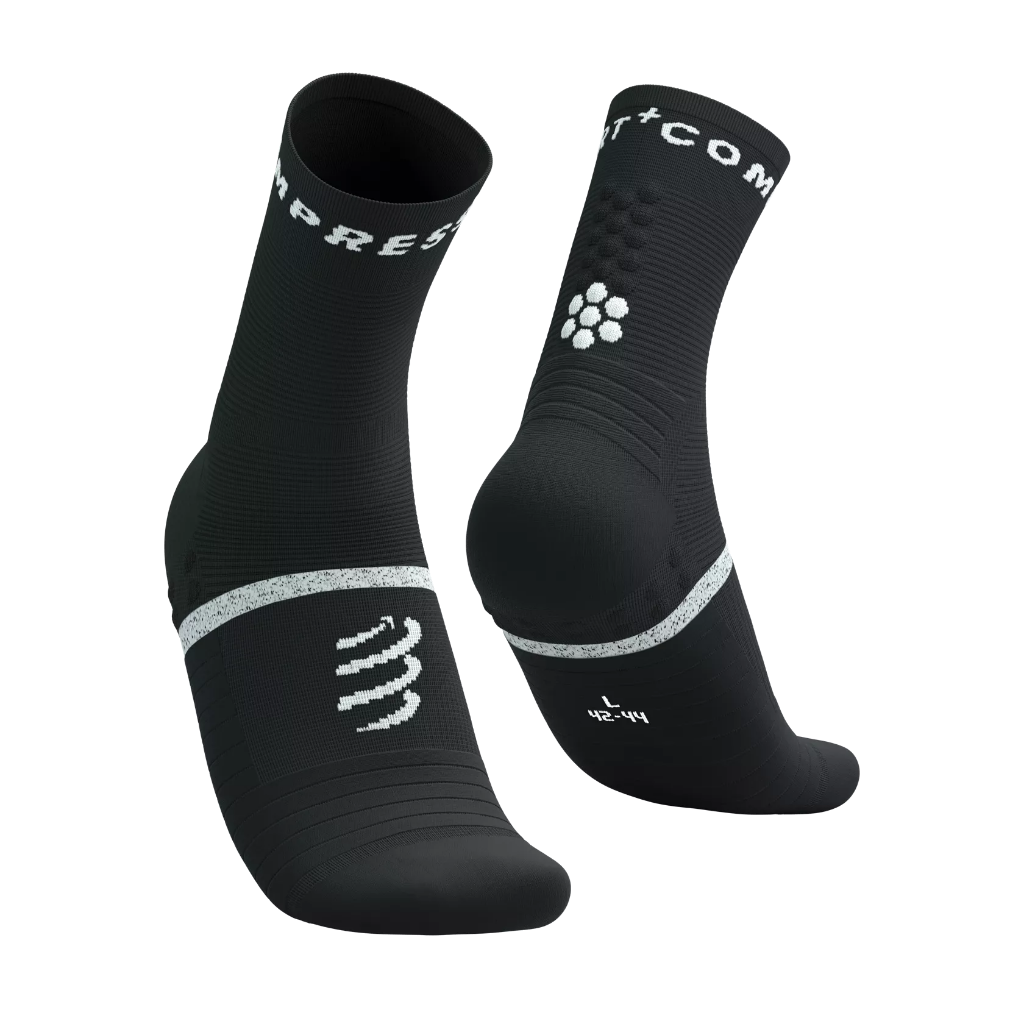COMPRESSPORT Unisex Pro Marathon Socks V2.0 Black / White - Booley Galway