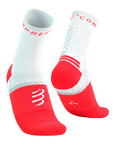 COMPRESSPORT Unisex Pro Marathon Socks V2.0 Fluo Red / White - Booley Galway