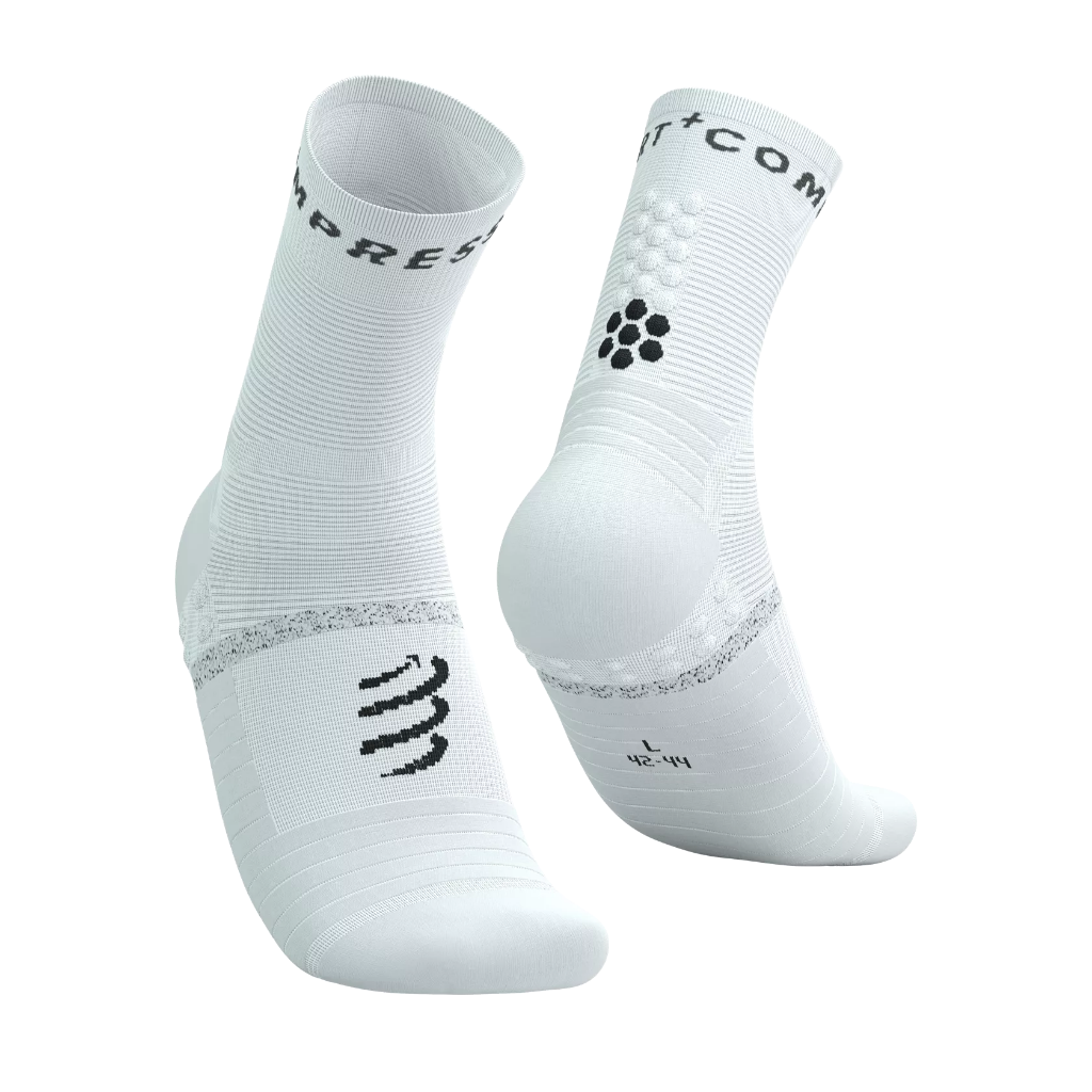 COMPRESSPORT Unisex Pro Marathon Socks V2.0 White / Black - Booley Galway