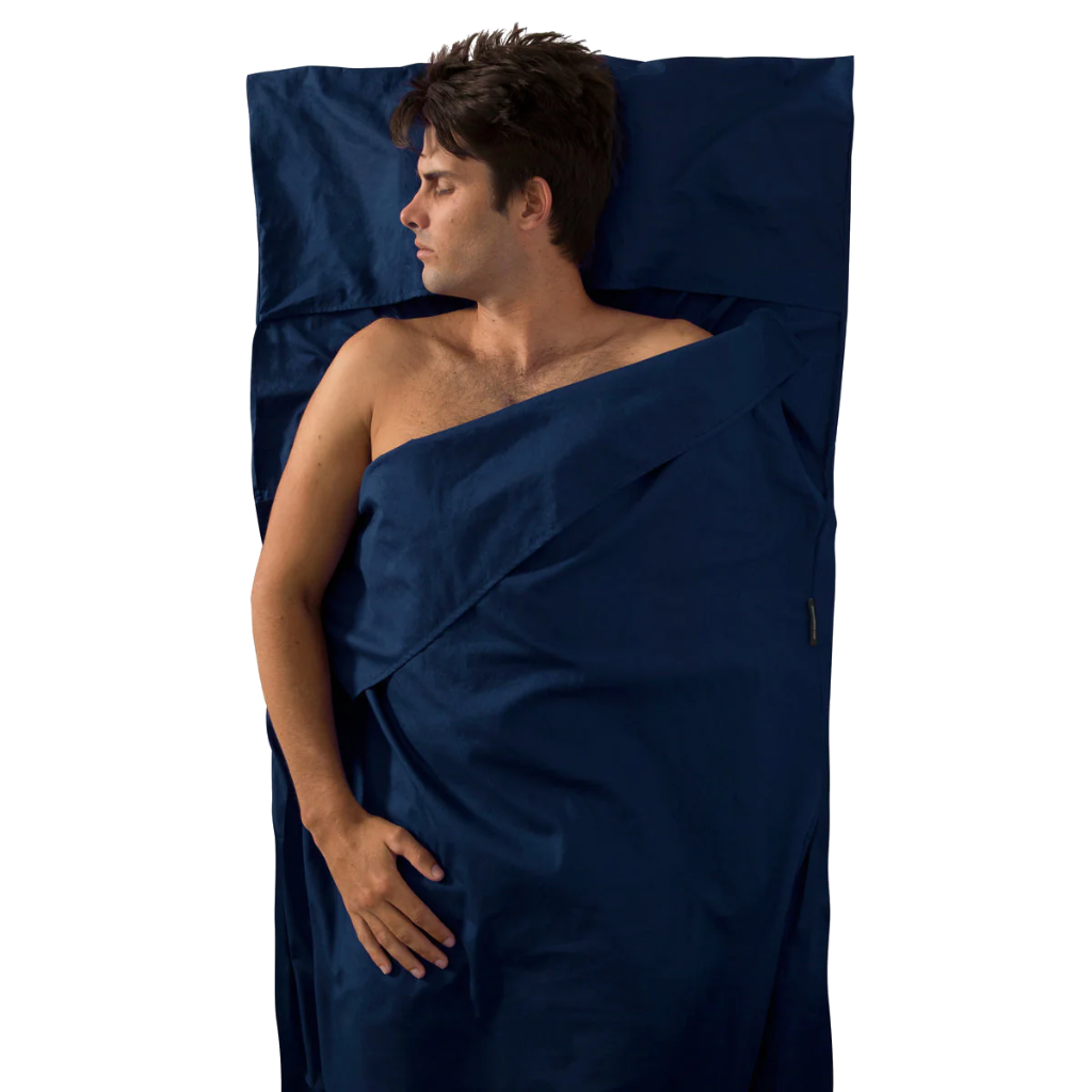Premium Cotton Travel Liner - Mummy - Navy Blue
