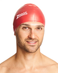 Zoggs Silicone Swim Cap Red - Booley Galway