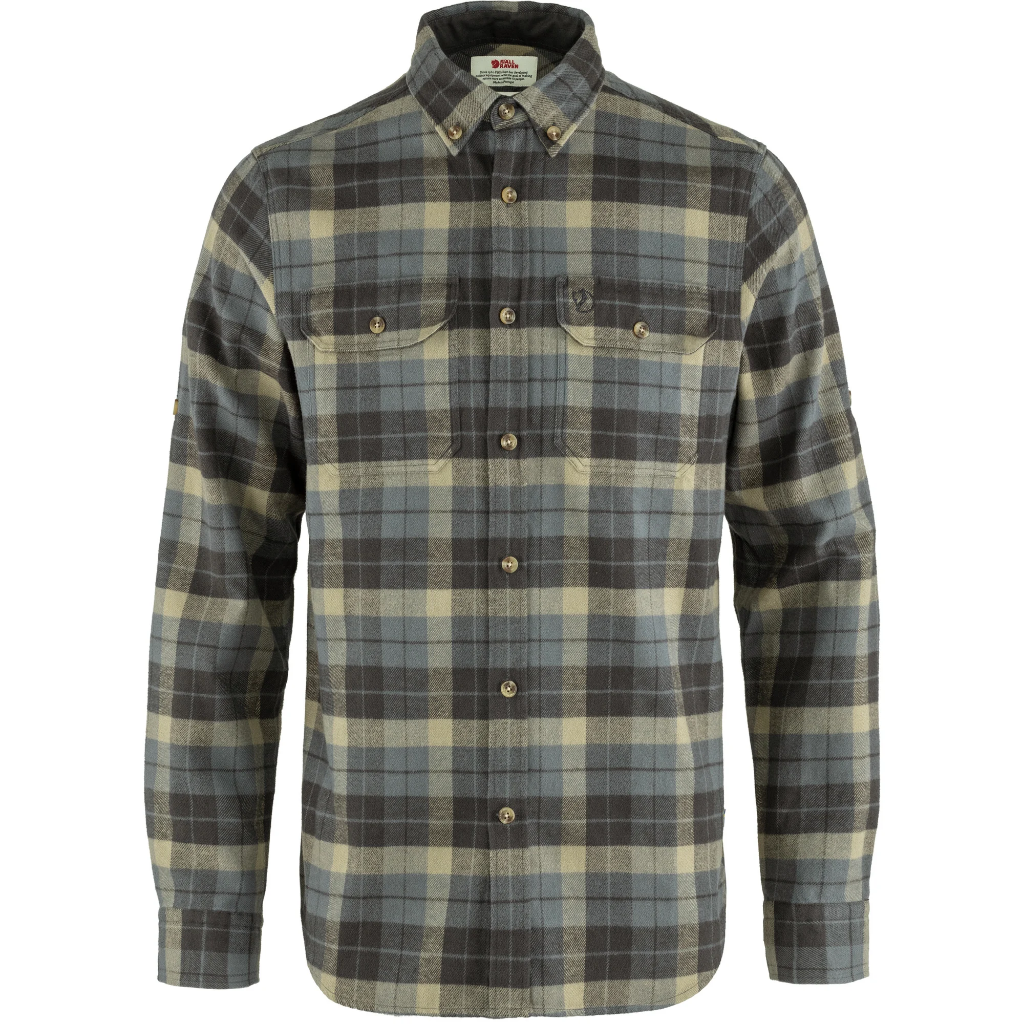 Men's Singi Heavy Flannel Shirt - Super Grey / Stone Grey