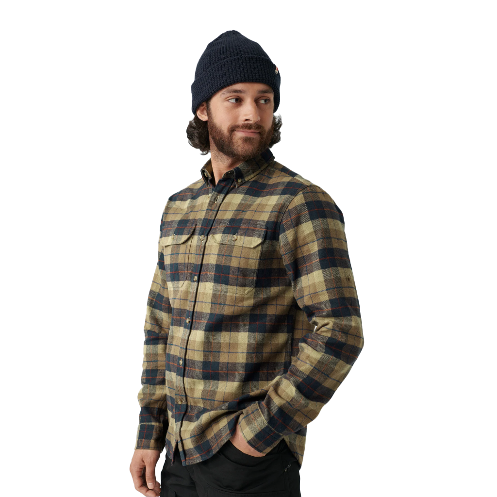 Fjallraven Men's Singi Heavy Flannel Shirt Dark Sand - Booley Galway