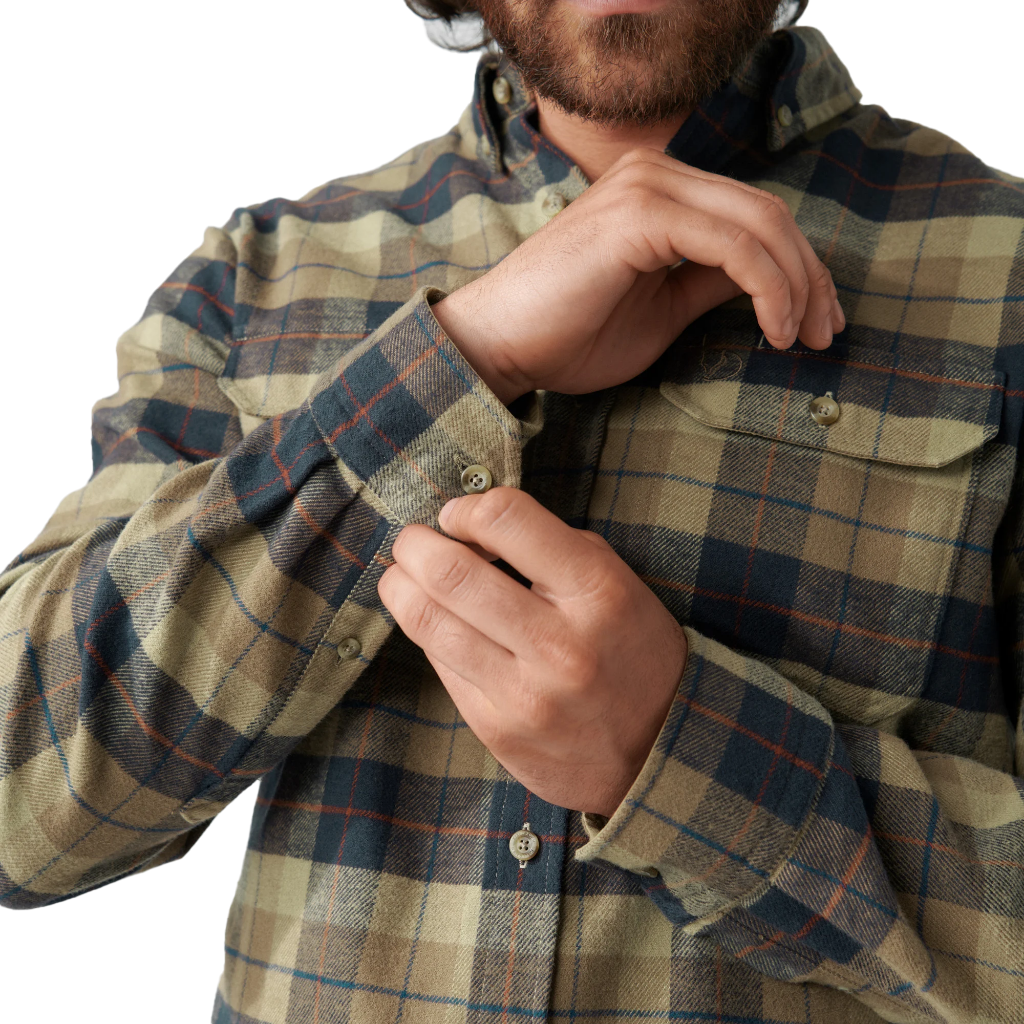 Fjallraven Men's Singi Heavy Flannel Shirt Dark Sand - Booley Galway