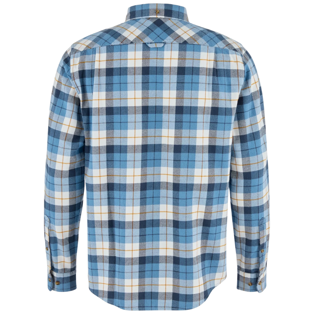 Men's Singi Heavy Flannel Shirt -Dawn Blue-Eggshell