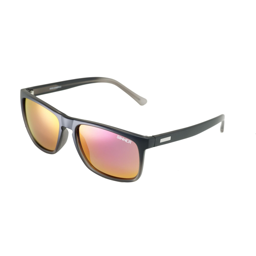 SINNER Oak CX Matte Black / Polarised SINTEC Smoke Red Mirror Lens - Booley Galway