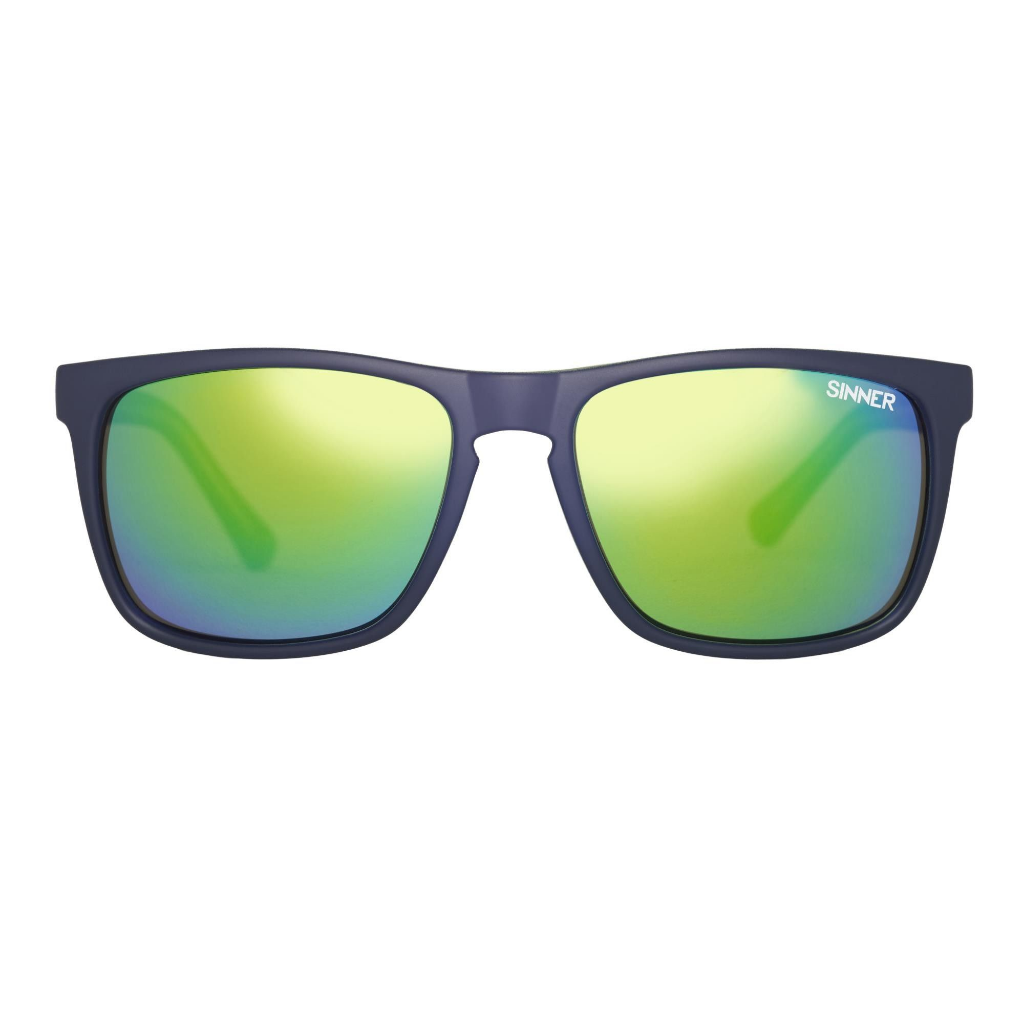 SINNER Oak CX Matte Dark Blue / Green / Polarised SINTEC Icy Green Mirror Lens - Booley Galway