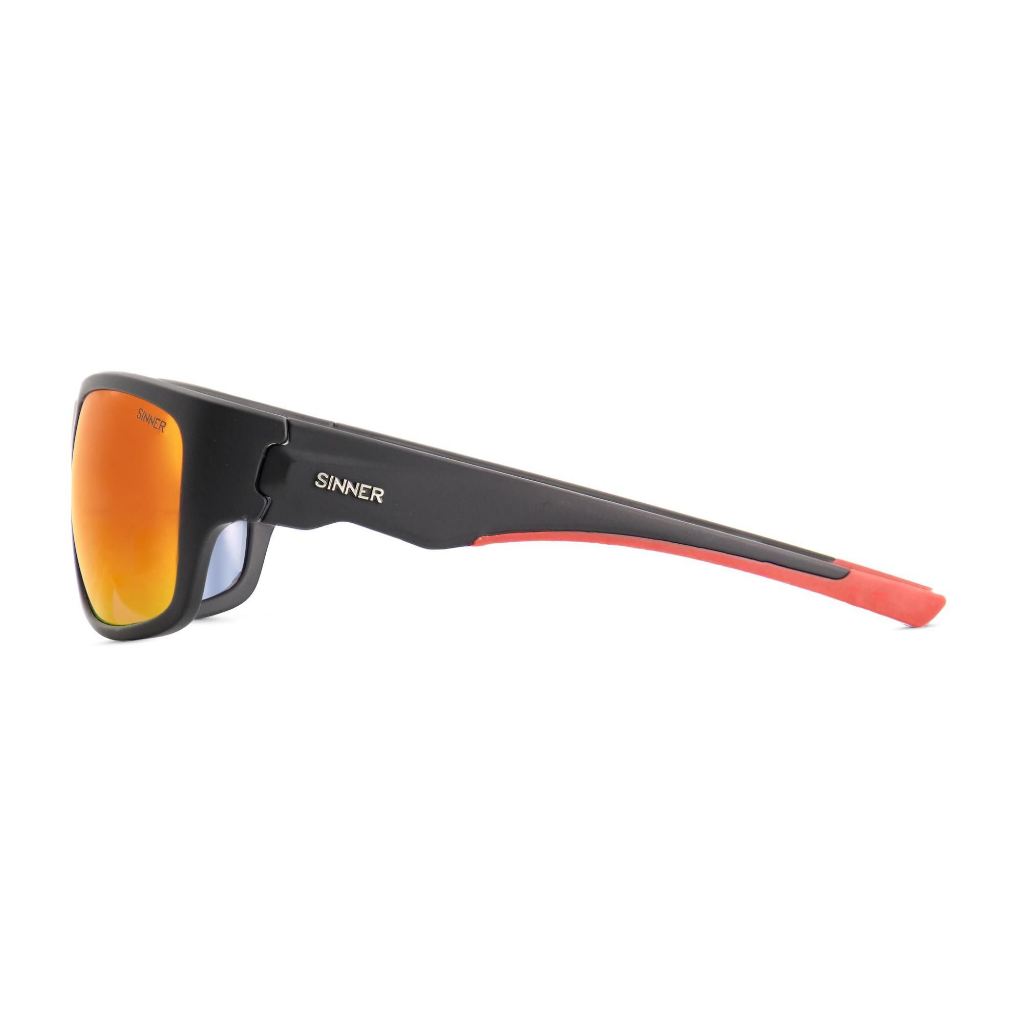 SINNER Bruno Matte Black / Red / Smoke Red Oil Lens - Booley Galway