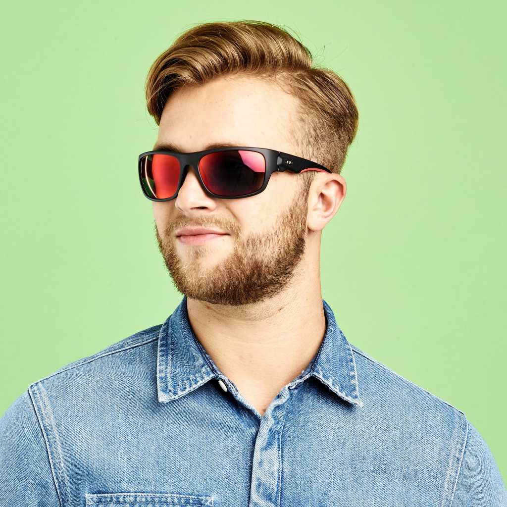 SINNER Bruno Matte Black / Red / Smoke Red Oil Lens - Booley Galway