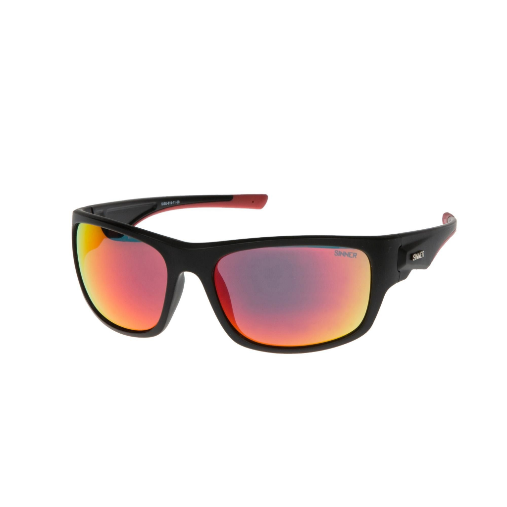 SINNER Bruno Matte Black / Red / Smoke Red Oil Lens - Booley Galway