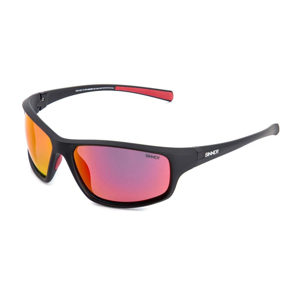 SINNER Fonds Matte Black / Polarised SINTEC Brown Red Oil Lens - Booley Galway