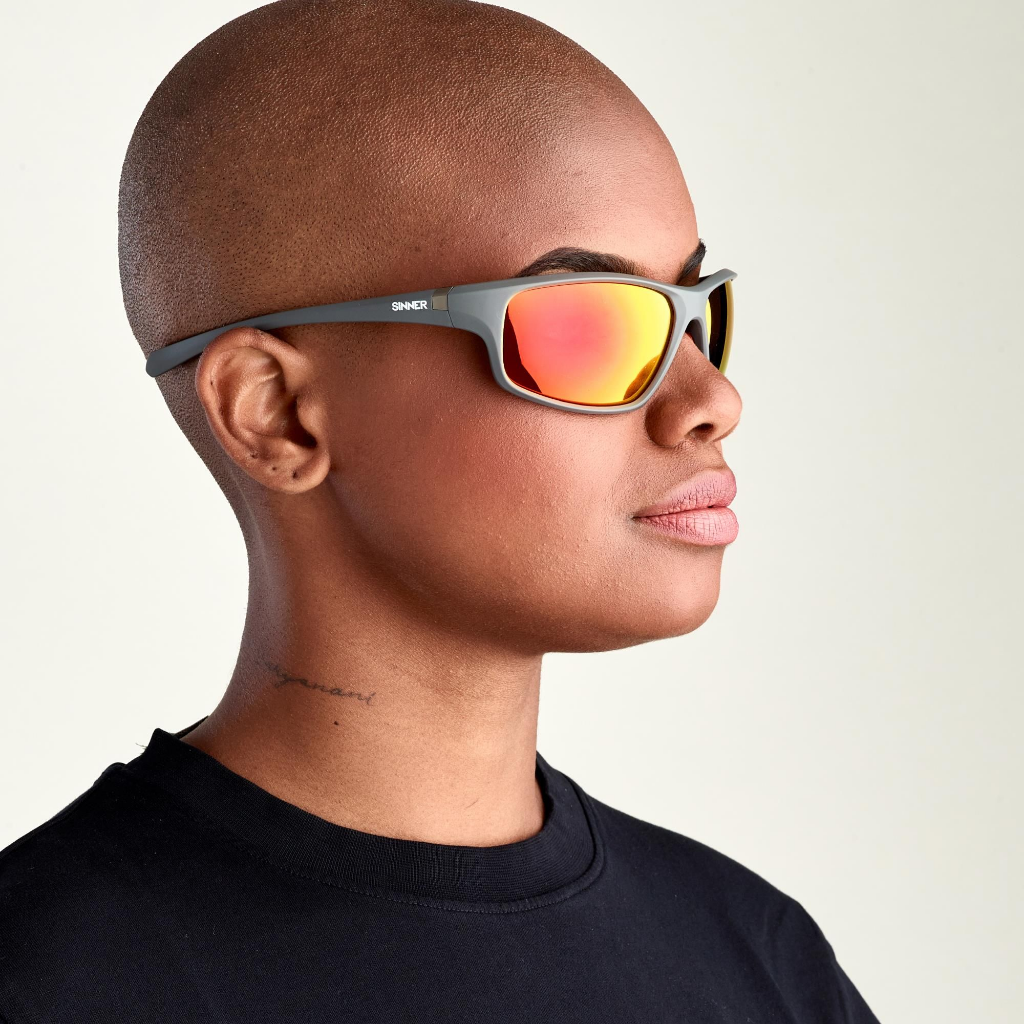 SINNER Fonds Matte Grey / Polarised SINTEC Smoke Orange Oil Lens - Booley Galway