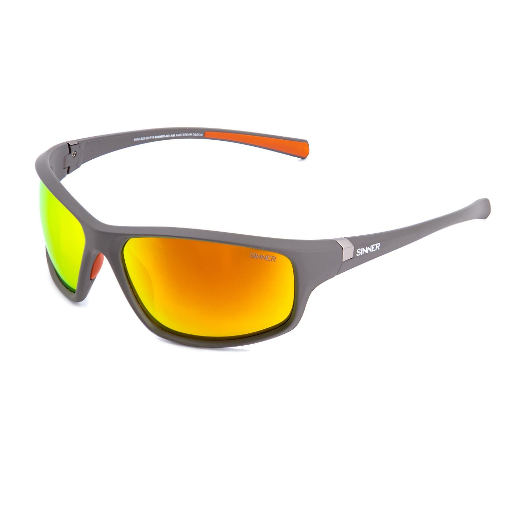 SINNER Fonds Matte Grey / Polarised SINTEC Smoke Orange Oil Lens - Booley Galway