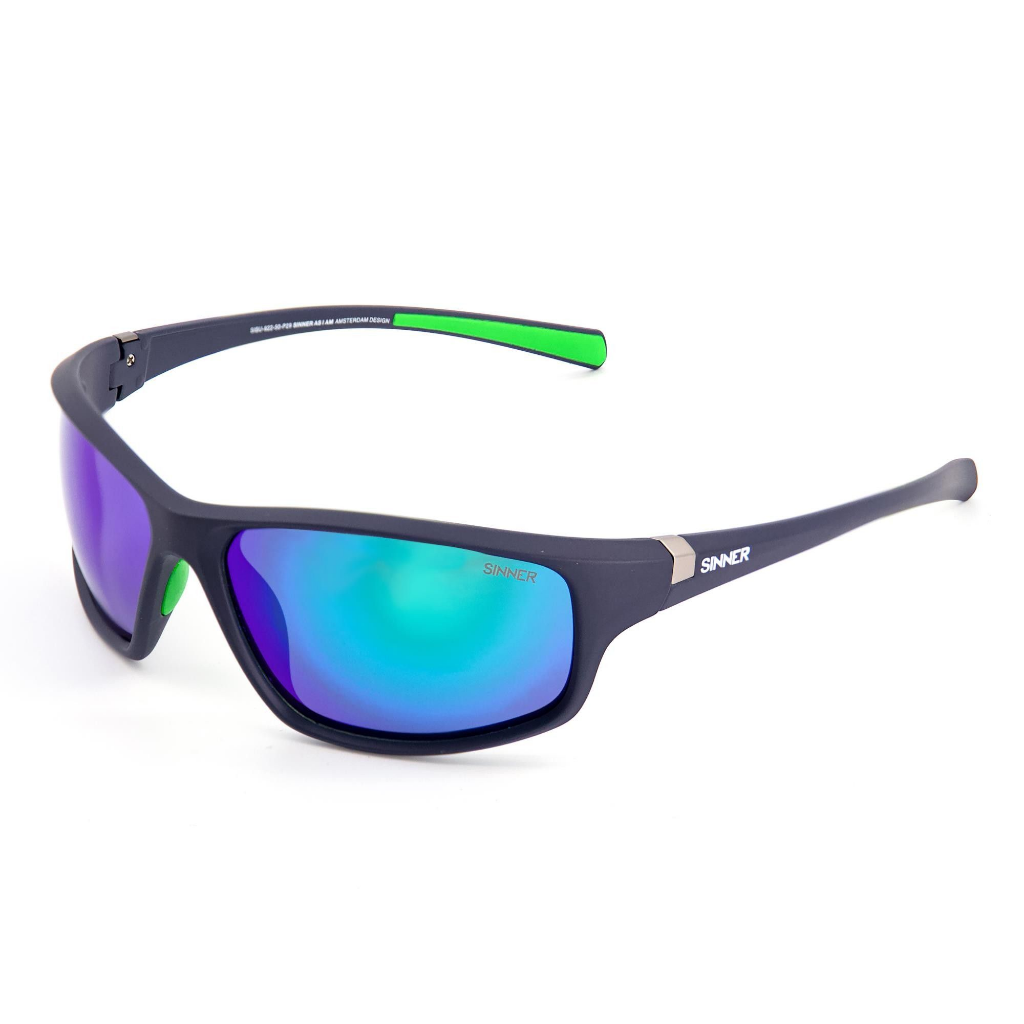 SINNER Fonds Matte Blue / Polarised SINTEC Green Oil Lens - Booley Galway