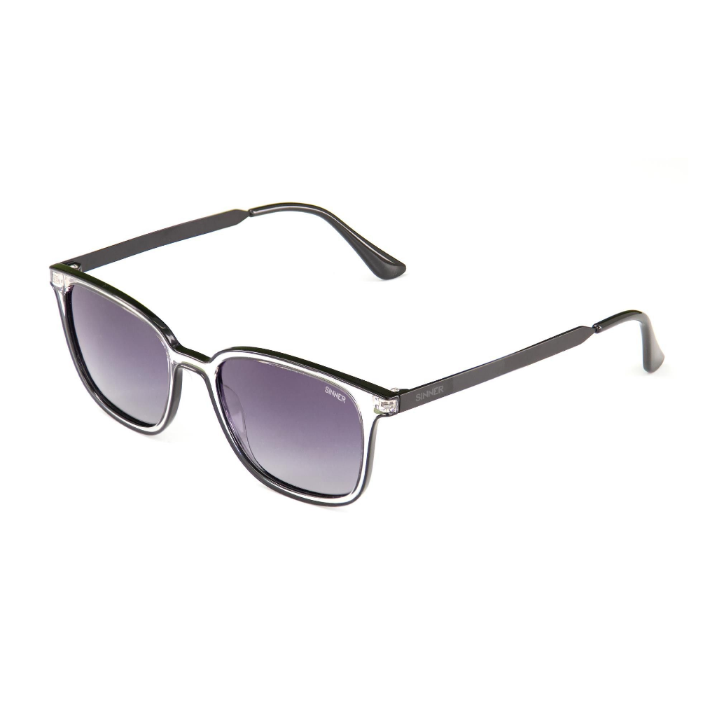 SINNER Aliso Shiny Black / Polarised SINTEC Gradient Smoke Mirror Lens - Booley Galway