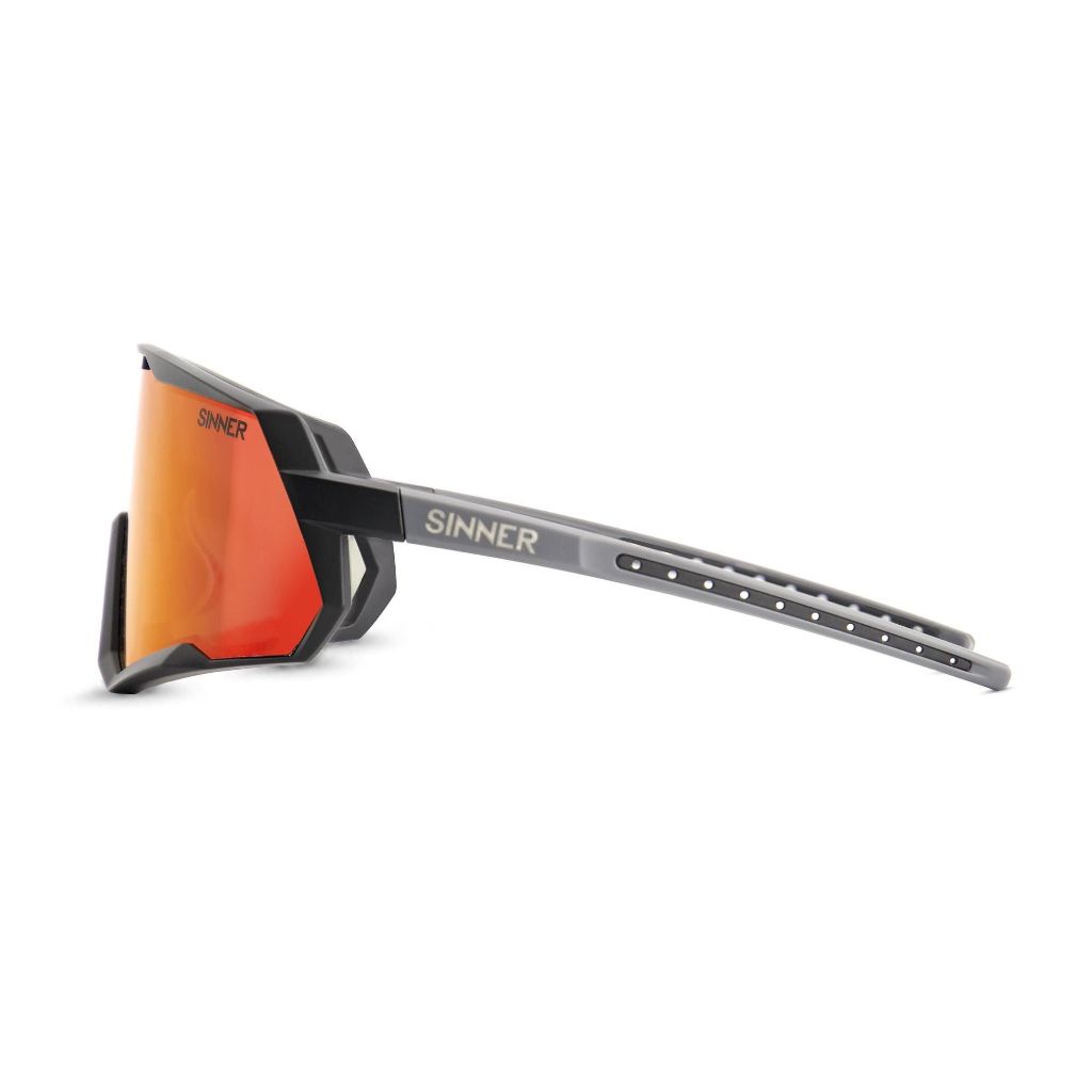 Sinner Pace Sport Matte Black / Red Oil Mirror Sintrast Road Lens - Booley Galway
