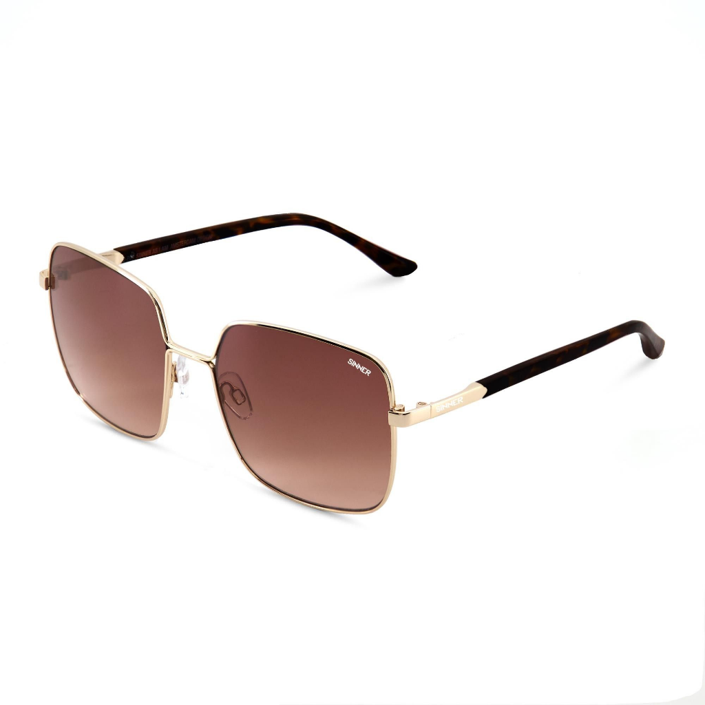 Madiki - Shiny Gold Metal / Gradient Brown Lens