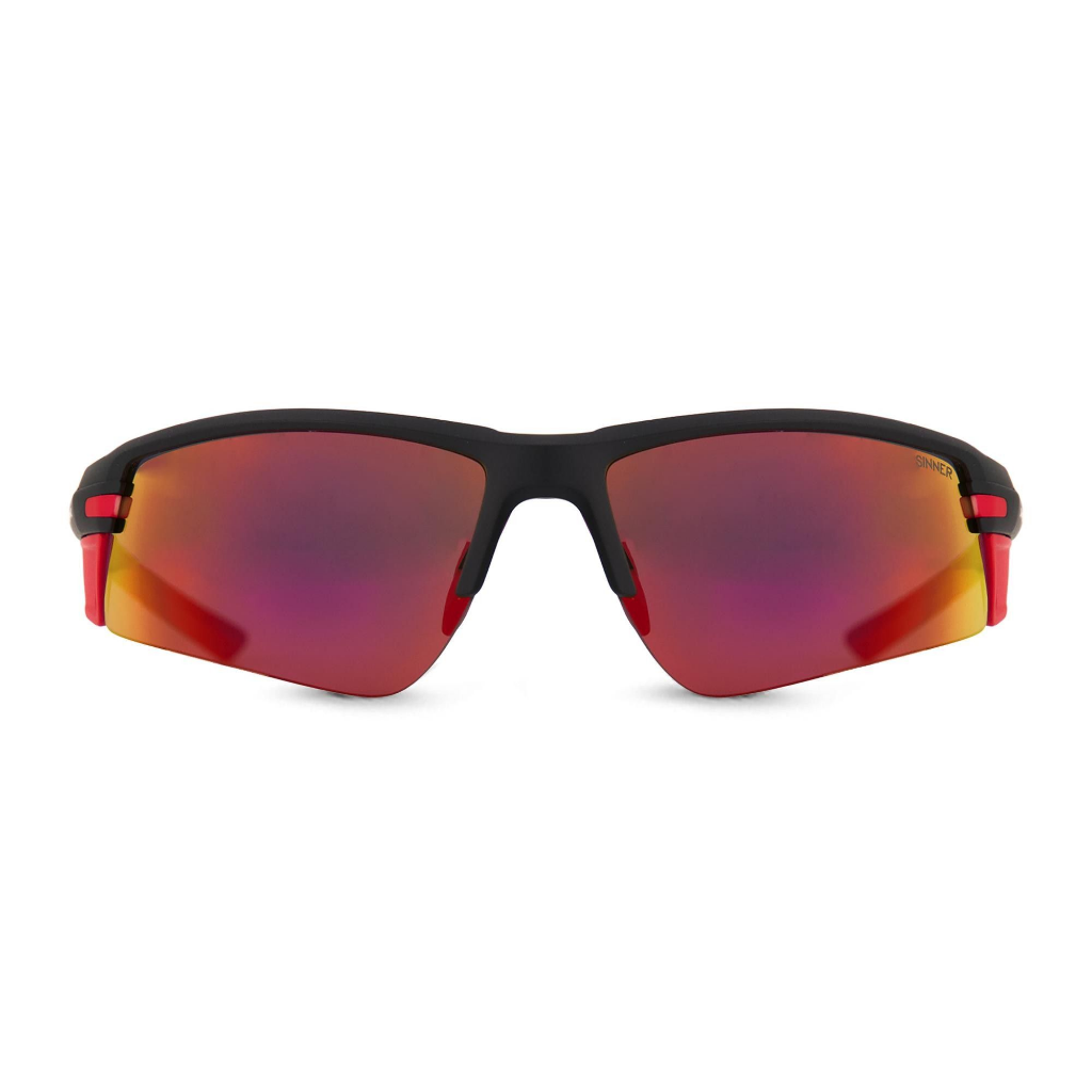 SINNER Trail Sport Matte Black / Smoke Red Oil Lens - Booley Galway