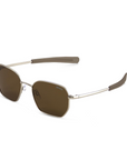 Ash - Matte Silver Metal / Polarised SINTEC Brown Lens