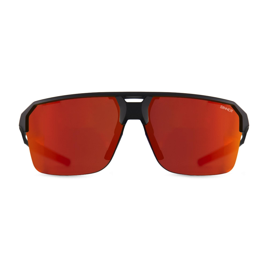SINNER Bolt Sport Matte Black / Red Oil Lens - Booley Galway