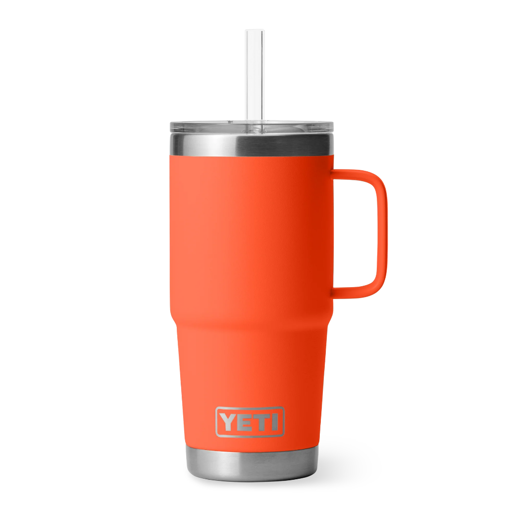 Yeti Rambler 24 oz Straw Mug Papaya - Booley Galway